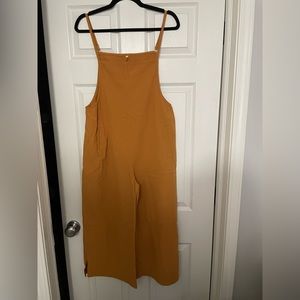 Orange capri jumpsuit